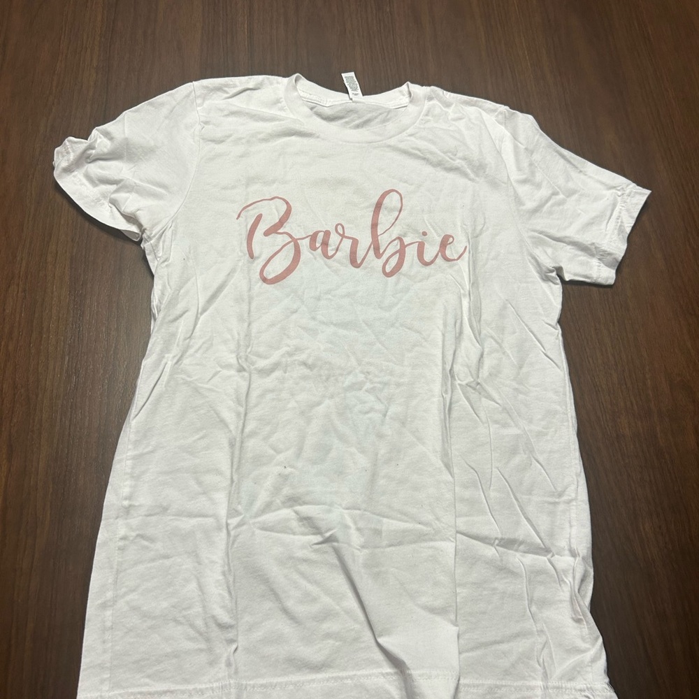 Bella Canvas White Tee with Pink Script